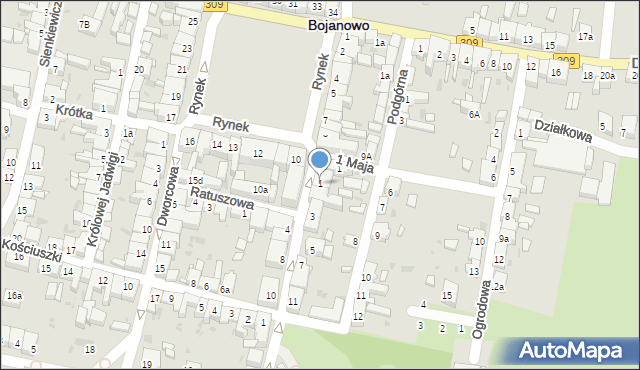 Bojanowo, Bojanowskiego, 1, mapa Bojanowo