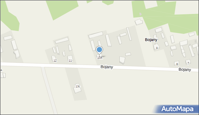 Bojany, Bojany, 10A, mapa Bojany