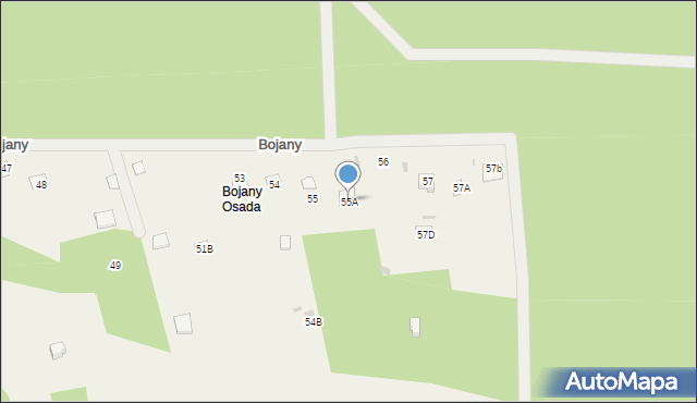 Bojany, Bojany, 55A, mapa Bojany