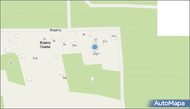 Bojany, Bojany, 57D, mapa Bojany