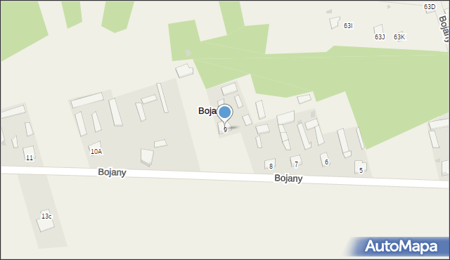 Bojany, Bojany, 9, mapa Bojany