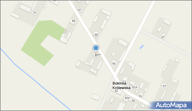 Bokinka Królewska, Bokinka Królewska, 65, mapa Bokinka Królewska