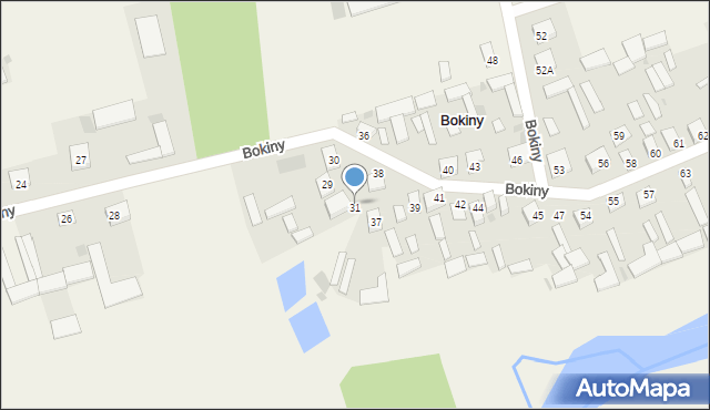 Bokiny, Bokiny, 31A, mapa Bokiny