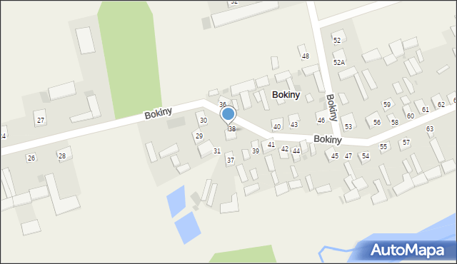 Bokiny, Bokiny, 38A, mapa Bokiny