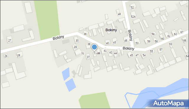 Bokiny, Bokiny, 39A, mapa Bokiny