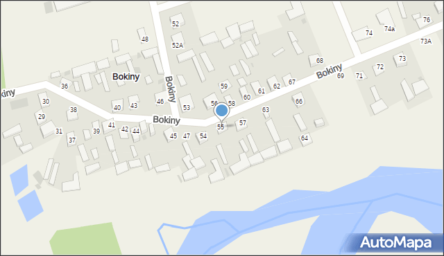 Bokiny, Bokiny, 55, mapa Bokiny