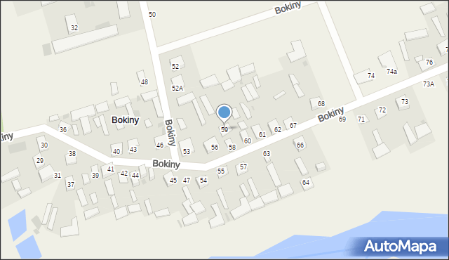 Bokiny, Bokiny, 59, mapa Bokiny