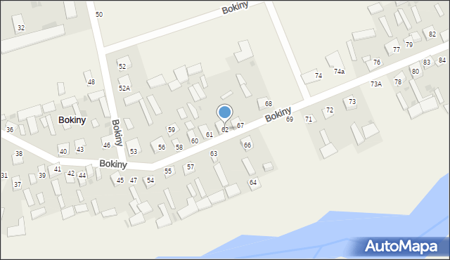 Bokiny, Bokiny, 62, mapa Bokiny