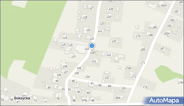 Boksycka, Boksycka, 113, mapa Boksycka