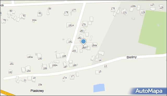 Boksycka, Boksycka, 184, mapa Boksycka