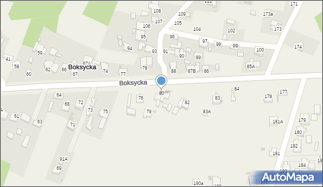 Boksycka, Boksycka, 80, mapa Boksycka