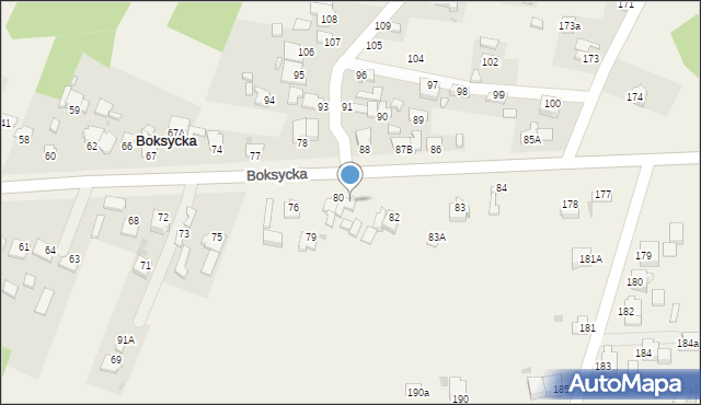 Boksycka, Boksycka, 81, mapa Boksycka