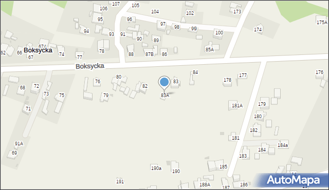 Boksycka, Boksycka, 83A, mapa Boksycka