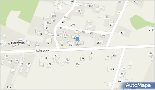 Boksycka, Boksycka, 86, mapa Boksycka