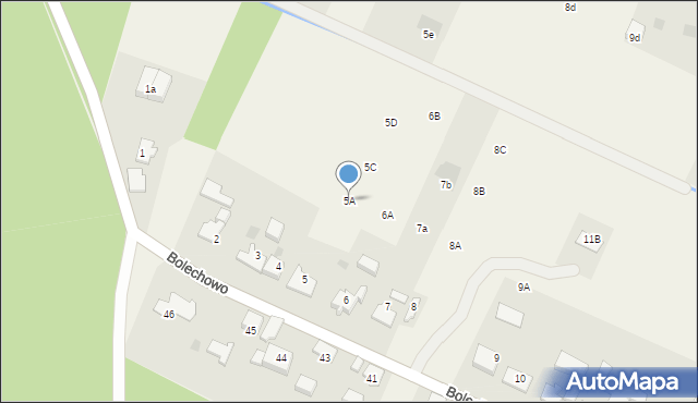 Bolechowo, Bolechowo, 5A, mapa Bolechowo
