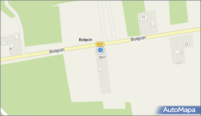 Bolęcin, Bolęcin, 25A, mapa Bolęcin