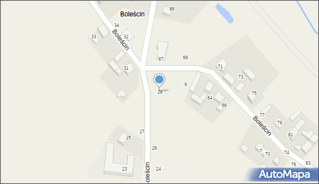 Boleścin, Boleścin, 28, mapa Boleścin