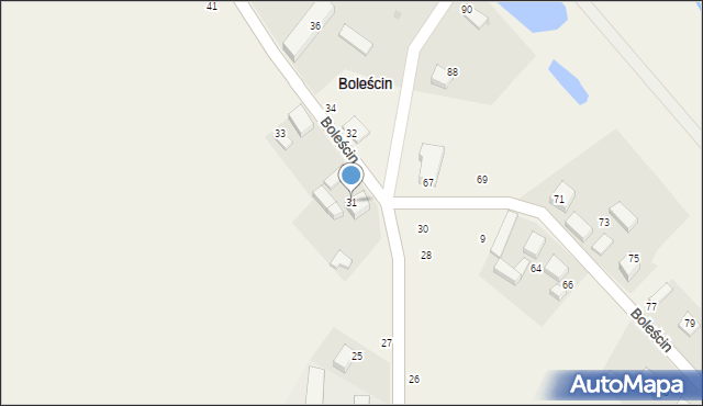 Boleścin, Boleścin, 31, mapa Boleścin