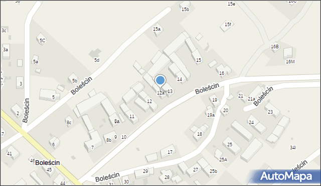 Boleścin, Boleścin, 12a, mapa Boleścin