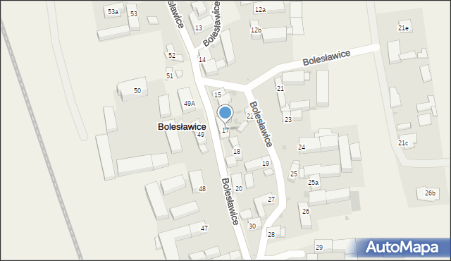 Bolesławice, Bolesławice, 17, mapa Bolesławice