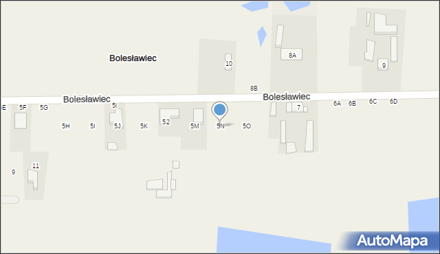 Bolesławiec, Bolesławiec, 5N, mapa Bolesławca