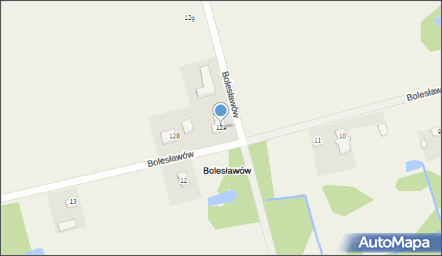 Bolesławów, Bolesławów, 12a, mapa Bolesławów