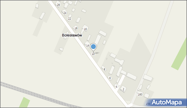 Bolesławów, Bolesławów, 12, mapa Bolesławów