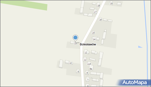 Bolesławów, Bolesławów, 13, mapa Bolesławów