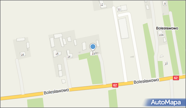 Bolesławowo, Bolesławowo, 13, mapa Bolesławowo