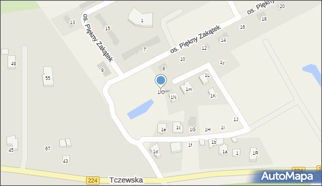 Bolesławowo, Bolesławowo, 1/O, mapa Bolesławowo