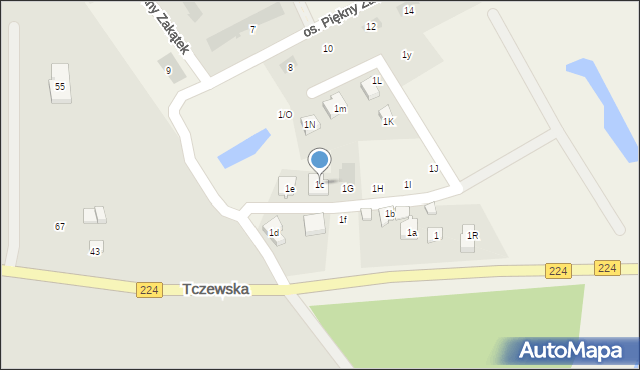 Bolesławowo, Bolesławowo, 1c, mapa Bolesławowo