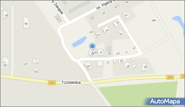 Bolesławowo, Bolesławowo, 1e, mapa Bolesławowo