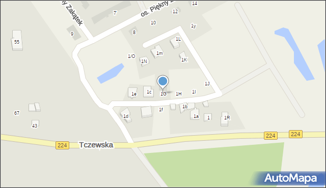 Bolesławowo, Bolesławowo, 1G, mapa Bolesławowo