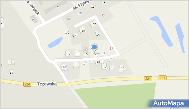 Bolesławowo, Bolesławowo, 1H, mapa Bolesławowo