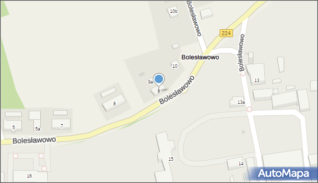 Bolesławowo, Bolesławowo, 9, mapa Bolesławowo