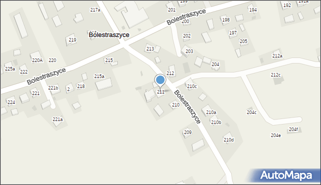 Bolestraszyce, Bolestraszyce, 211, mapa Bolestraszyce