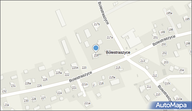 Bolestraszyce, Bolestraszyce, 219, mapa Bolestraszyce