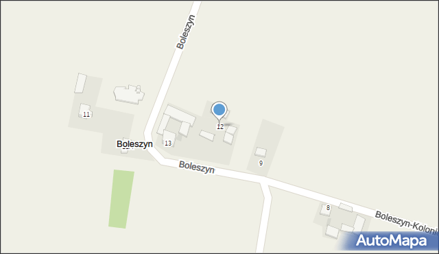 Boleszyn, Boleszyn-Kolonie, 12, mapa Boleszyn