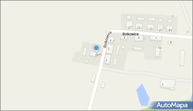 Bolkowice, Bolkowice, 14, mapa Bolkowice