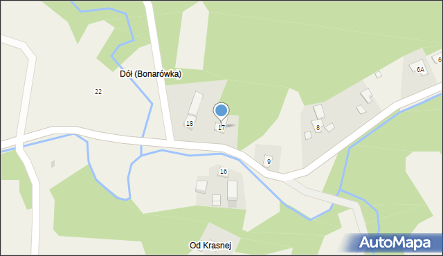 Bonarówka, Bonarówka, 17, mapa Bonarówka