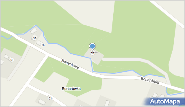 Bonarówka, Bonarówka, 55, mapa Bonarówka