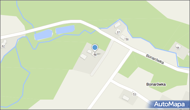 Bonarówka, Bonarówka, 58, mapa Bonarówka