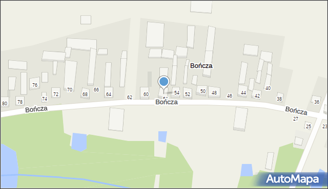 Bończa, Bończa, 58, mapa Bończa