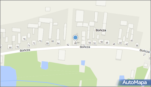 Bończa, Bończa, 60, mapa Bończa