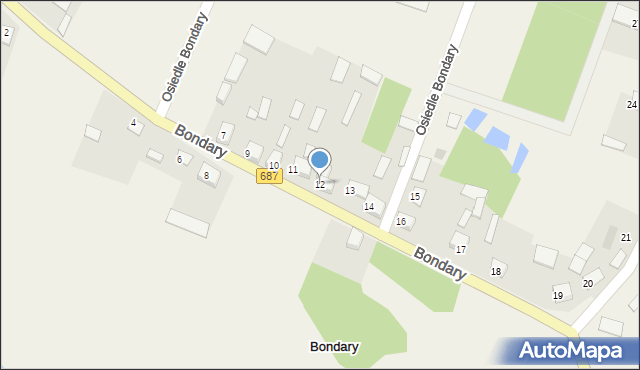 Bondary, Bondary, 12, mapa Bondary