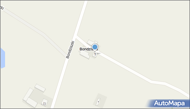 Bondziszki, Bondziszki, 5, mapa Bondziszki