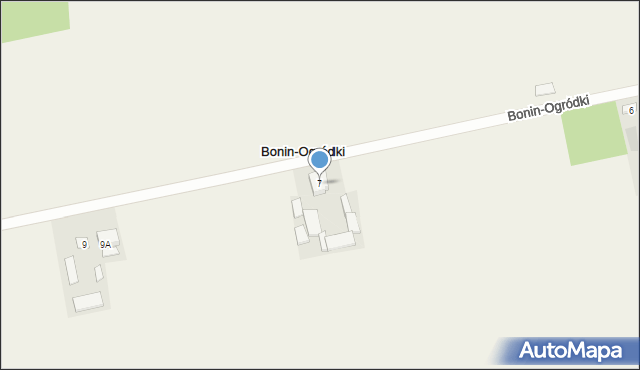 Bonin-Ogródki, Bonin-Ogródki, 7, mapa Bonin-Ogródki