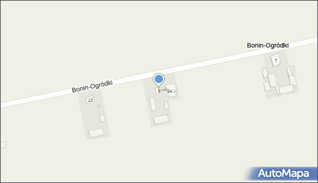 Bonin-Ogródki, Bonin-Ogródki, 9, mapa Bonin-Ogródki