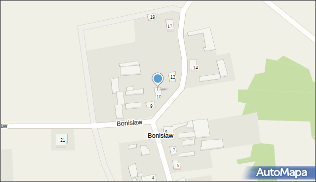 Bonisław, Bonisław, 10A, mapa Bonisław