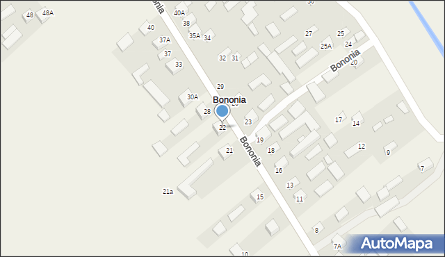 Bononia, Bononia, 22, mapa Bononia